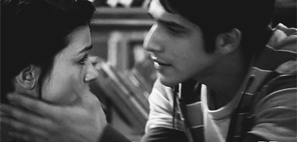 Tyler Posey Caring Forehead Kiss GIF