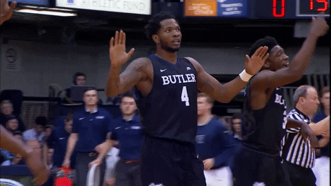 Tyler Widerman Butler Team High Five GIF