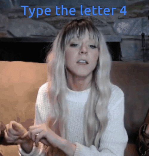Type The Letter 4 GIF