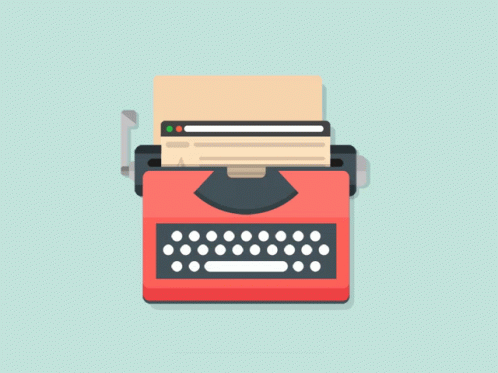Typewriter With Letter A On Top GIF