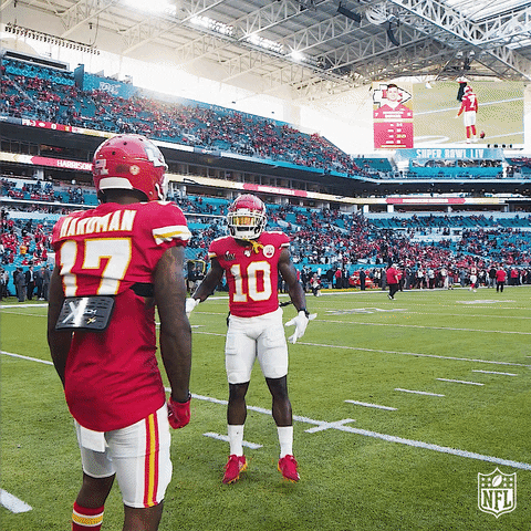 Tyreek Hill Harrison Butker Head Bump GIF