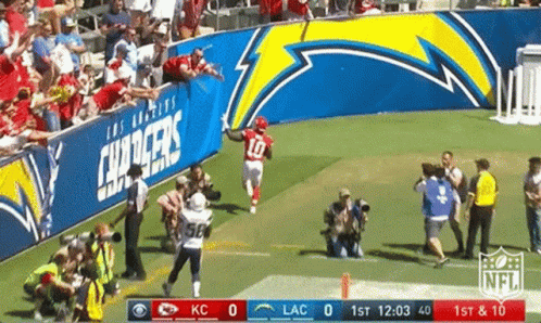 Tyreek Hill High Five Slipped GIF