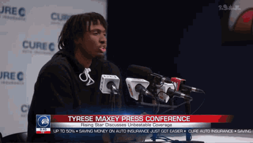 Tyrese Maxey Press Conference GIF