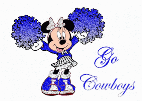 Go Cowboys Minnie Mouse Cheering GIF