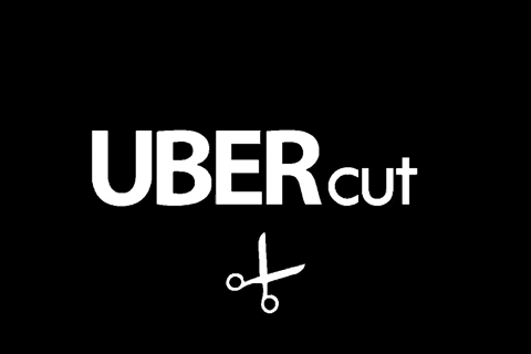 Uber Cut On Black Background GIF