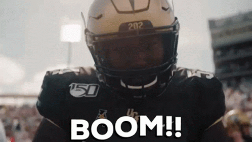 Ucf Football Player Slow Motion Boom GIF