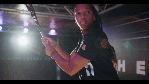 Ucf Knight Softball Player Bat Ready To Hit GIF