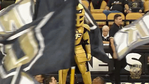Ucf Knightro Standing Flag Waving GIF