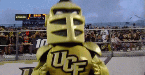 UCF Mascot in Front of Scoreboard