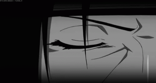 Uchiha Itachi Blood Coming Out From Amaterasu Eyes GIF
