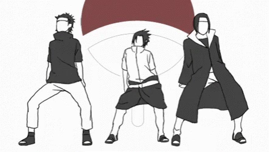 Uchiha Itachi Sasuke Obito Dance Swaying GIF