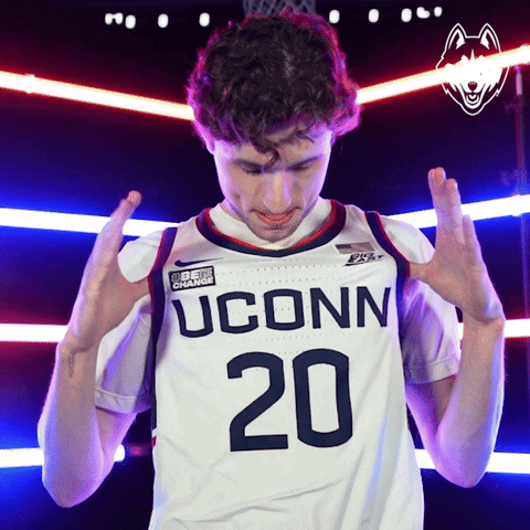 Uconn Andrew Hurley Flexing Jersey GIF