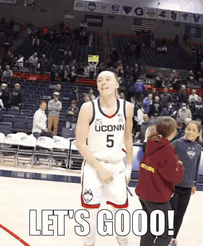UConn Basketball Player on Court