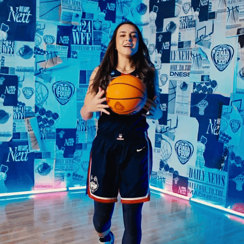 Uconn Nika Muhl Holding Ball GIF