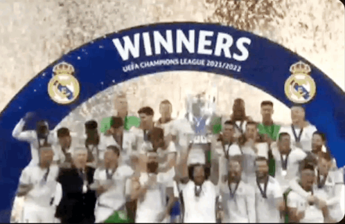 UEFA Champions League Winners Celebrating