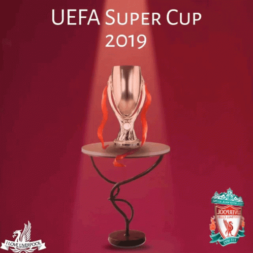UEFA Super Cup 2019 Poster with Trophy
