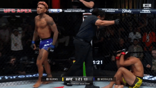 UFC Fight Burns Vs Morales GIF