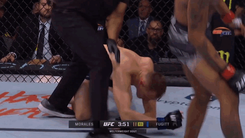 UFC Fight Morales Vs Fugitt In Cage GIF