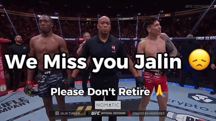 UFC Fighters Standing Next To Each Other Saying We Miss You Jalin Please Don't Retire GIF
