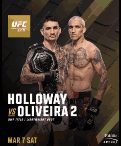 UFC Match Poster Holloway vs Oliveira