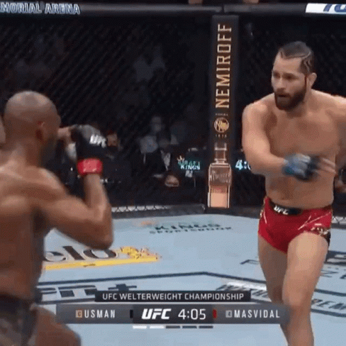 Ufc Welterweight Championship Between Gusman And Masvidal At 4:05 GIF