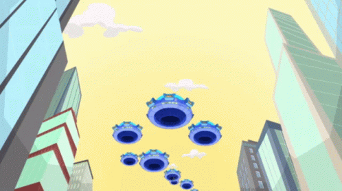 Ufo Alien Invasion Animation GIF