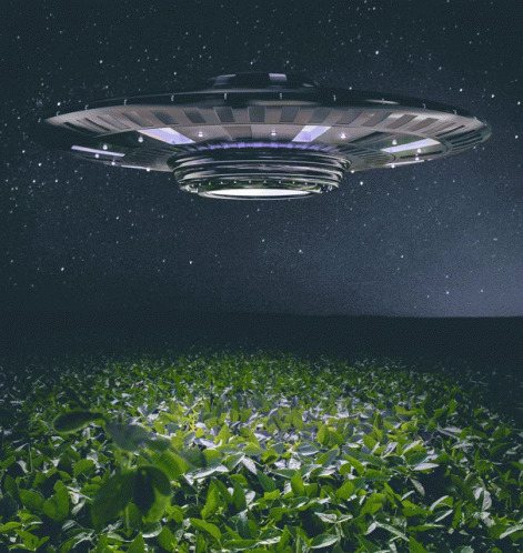 Ufo Spaceship Floating Standby GIF