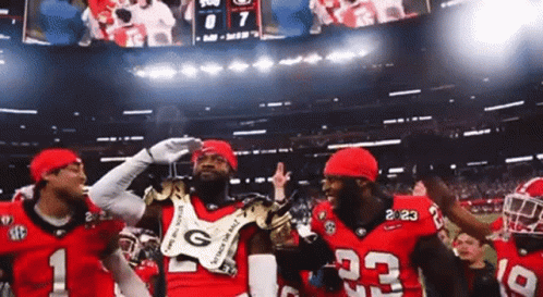Uga Bulldogs Football Team Victory Celebration GIF