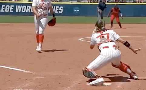 Uga Bulldogs Softball Player Sliding To Base GIF