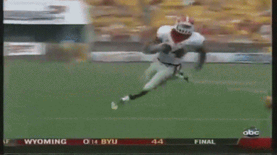 Uga Football Player Knowshon Moreno Avoiding Opponent GIF