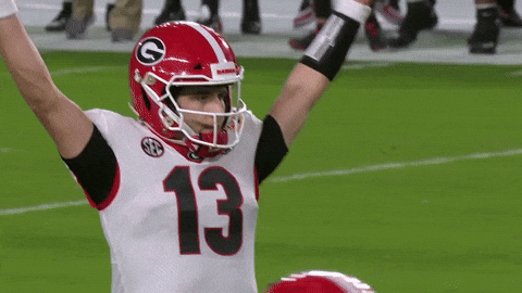 Uga Football Player Stetson Bennett Raising Hands GIF