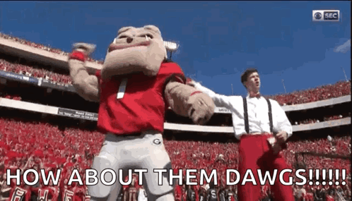 Uga Hairy Dawg Man How About Them Dawgs GIF