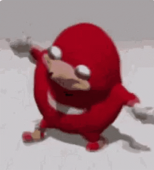Ugandan Knuckles Sonic Talking Animated Art Meme GIF 