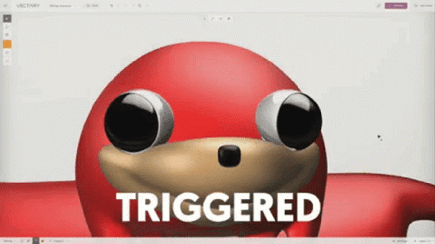 Ugandan Knuckles Shake Triggered Meme GIF