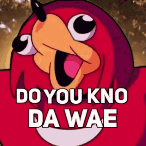 Ugandan Knuckles Sonic Zoom Walk Meme GIF