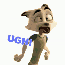 Ugh Animated Dog Panic Attack GIF