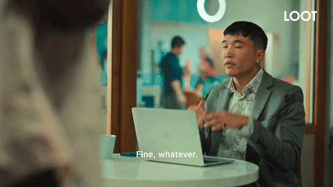 Ugh Fine Frantic Joel Kim Booster GIF