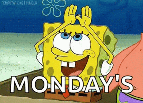 Ugh Spongebob Hates Monday GIF