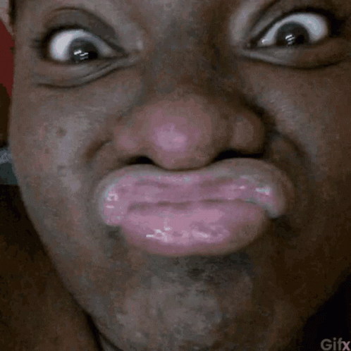 Ugly Duck Face Poses GIF
