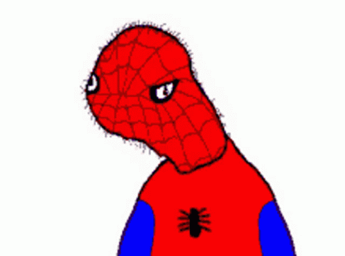 Ugly Face Spooderman GIF