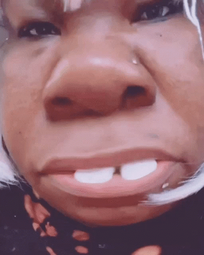 Ugly Girl Filtered Face GIF