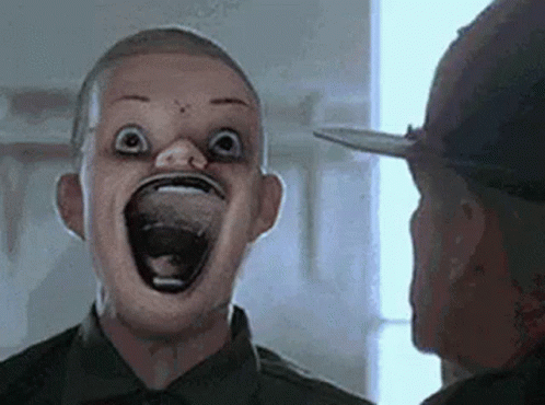 Ugly Looking Boy Behind Masks GIF