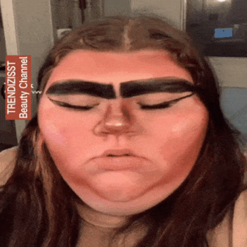 Ugly Make Up Girl GIF
