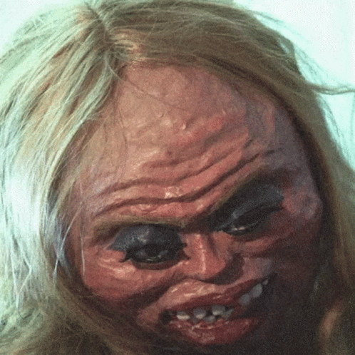 Ugly Masked Girl Scary GIF