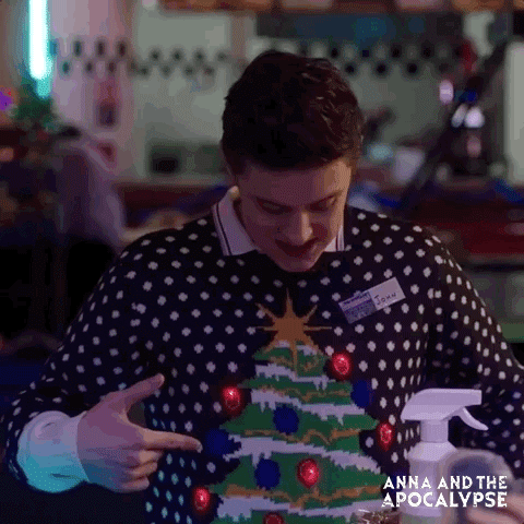 Ugly Sweater With Cool Lights GIF