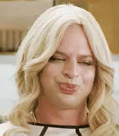 Uh Huh Nick Kroll In Blonde Wig GIF