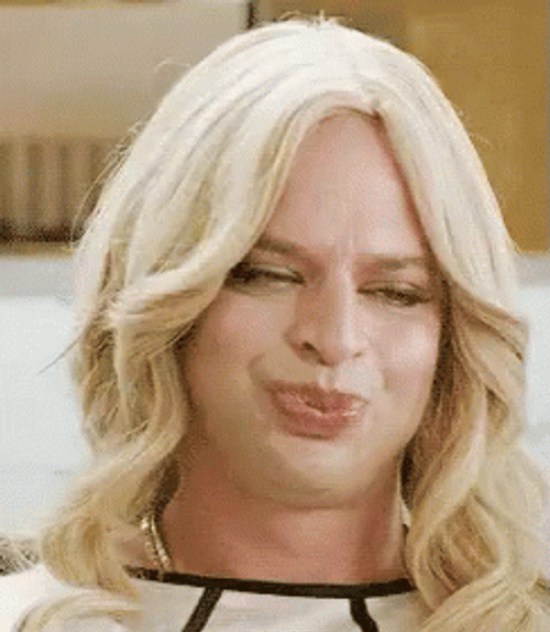 Uh Huh Nick Kroll In Blonde Wig GIF