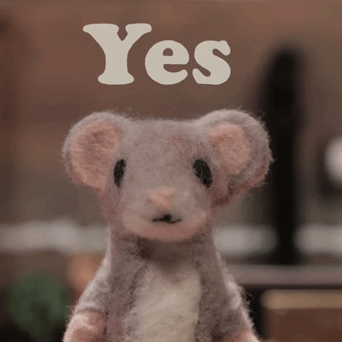 Uh Huh Stuffed Mouse Yes GIF