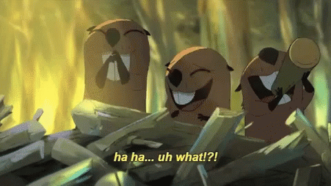 Uh What Laughing Beavers GIF
