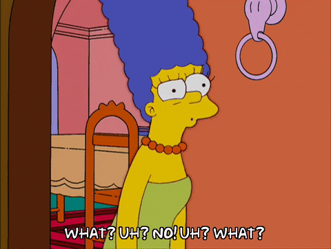 Uh What The Simpsons Marge GIF